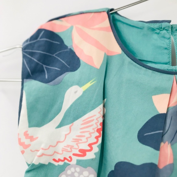 Tea Collection Girls Printed Woven Pleated Dress Size 2 - Picture 2 of 9